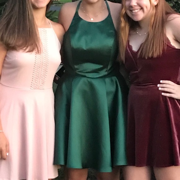 green homecoming dress open back with pockets!!! - Picture 7 of 7